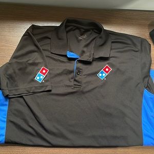 Domino’s uniform polo and matching beanie